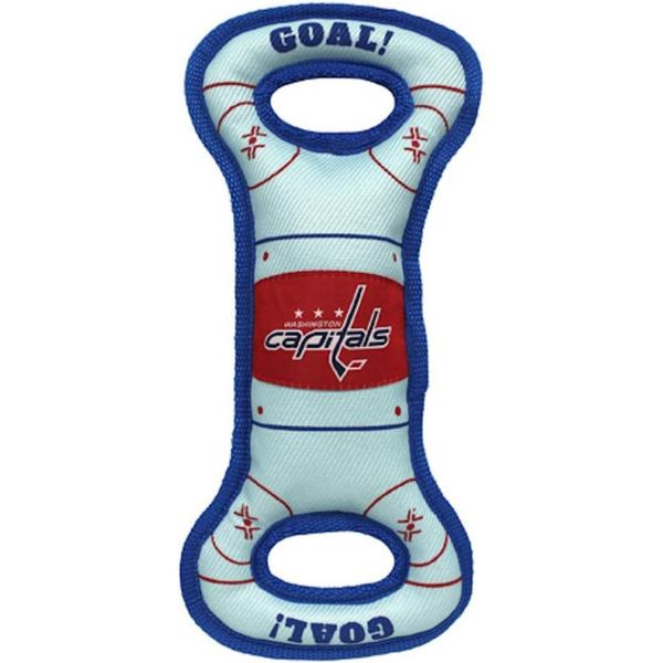 Pets First NHL Washington Capitals Hockey Pet Tug Fetch Squeak Chew Toy