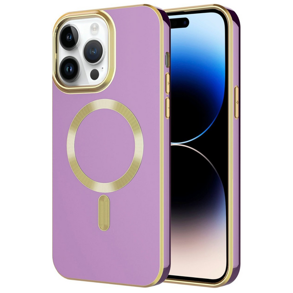 AMPD Gold Bumper Soft Case with MagSafe for Apple iPhone 14 Pro