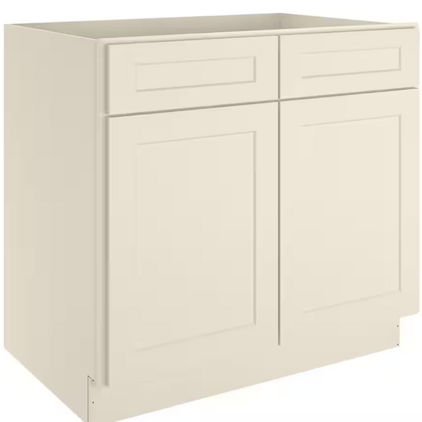 Homeibro Newport Antique 2-Doors 2-Drawers Base Kitchen Cabinet