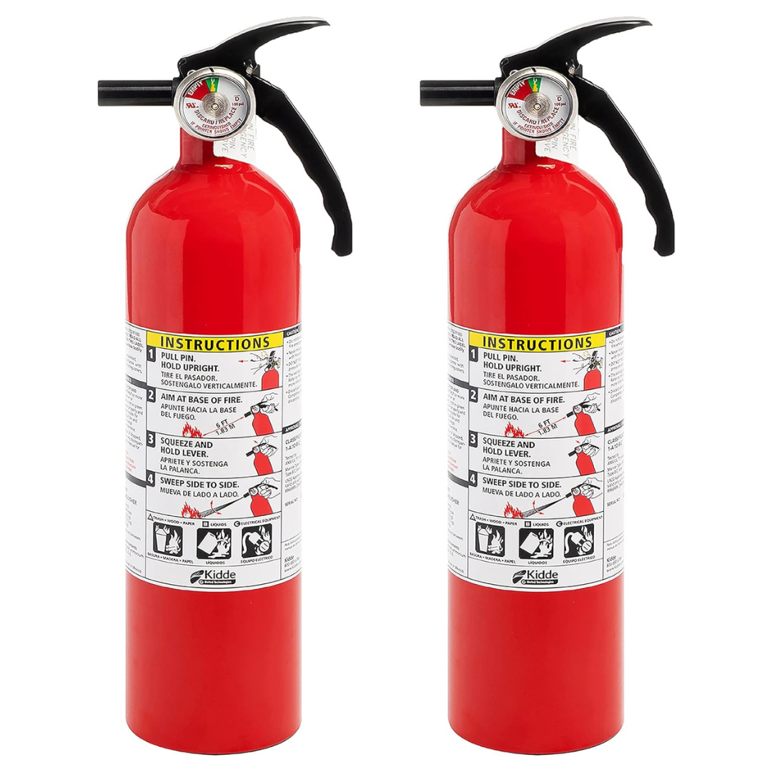 2-Pack Kidde 1-A:10-B:C Dry Chemical Fire Extinguisher w/Mounting Bracket