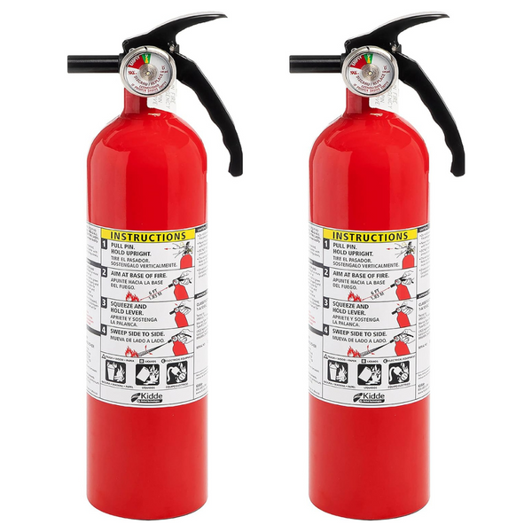 2-Pack Kidde 1-A:10-B:C Dry Chemical Fire Extinguisher w/Mounting Bracket