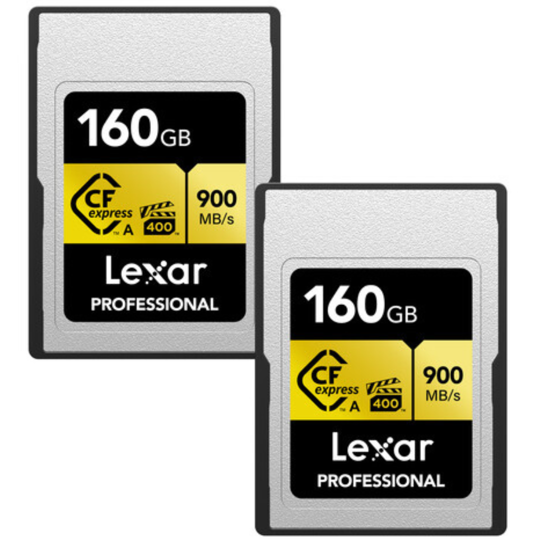 2-Pack Lexar Gold Series Professional 160GB CFexpress Type A Card