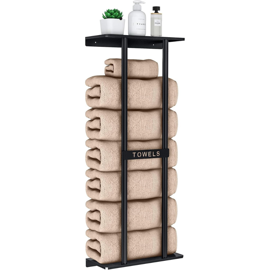 Wall Mount Bathroom Towel Storage Rack