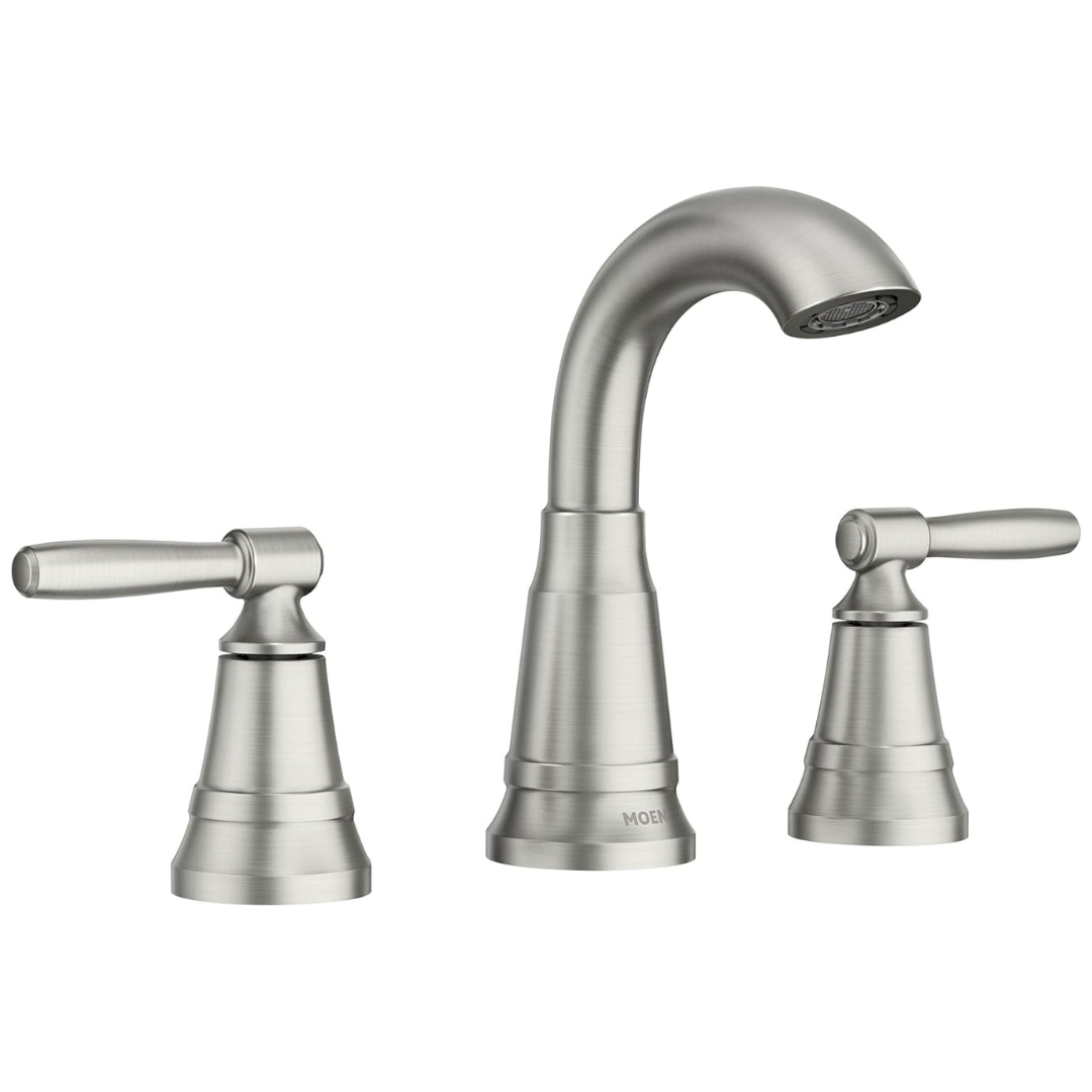 Moen Halle Spot Resist Nickel Widespread Bathroom Faucet