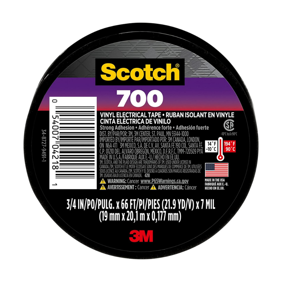 Scotch Vinyl 700 Electrical Tape, 1 Roll