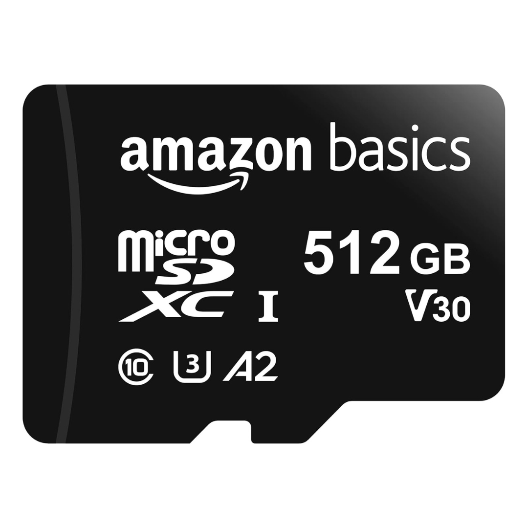 512GB Amazon Basics microSDXC Card With Full Size Adapter