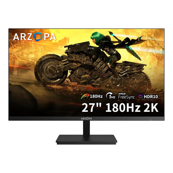 Arzopa 27" 2K QHD 180Hz 1ms HDR10 IPS Adaptive-Sync Gaming Monitor