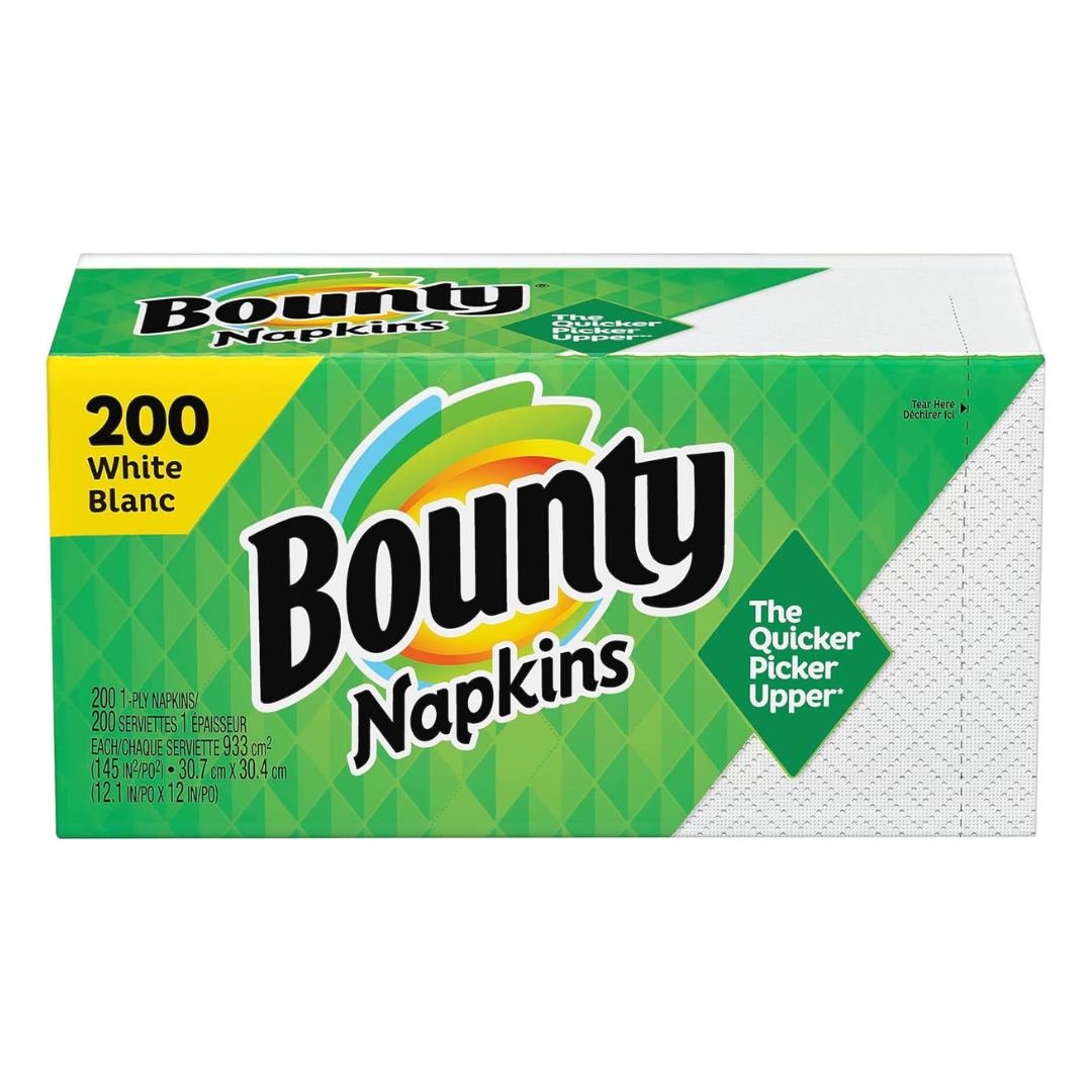 200-Count Bounty Assorted Print/White Quilted Napkins