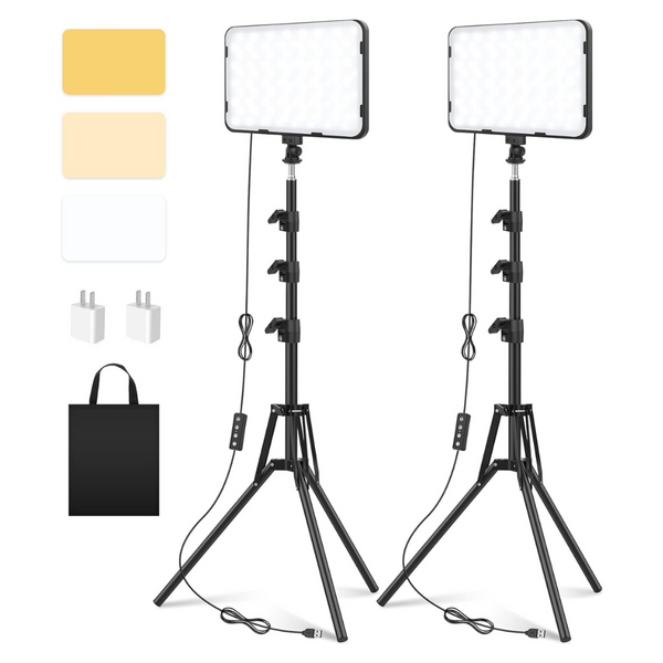 2-Pack Unicucp LED Video Photography Lighting Kit With 62.99 Tripod Stand