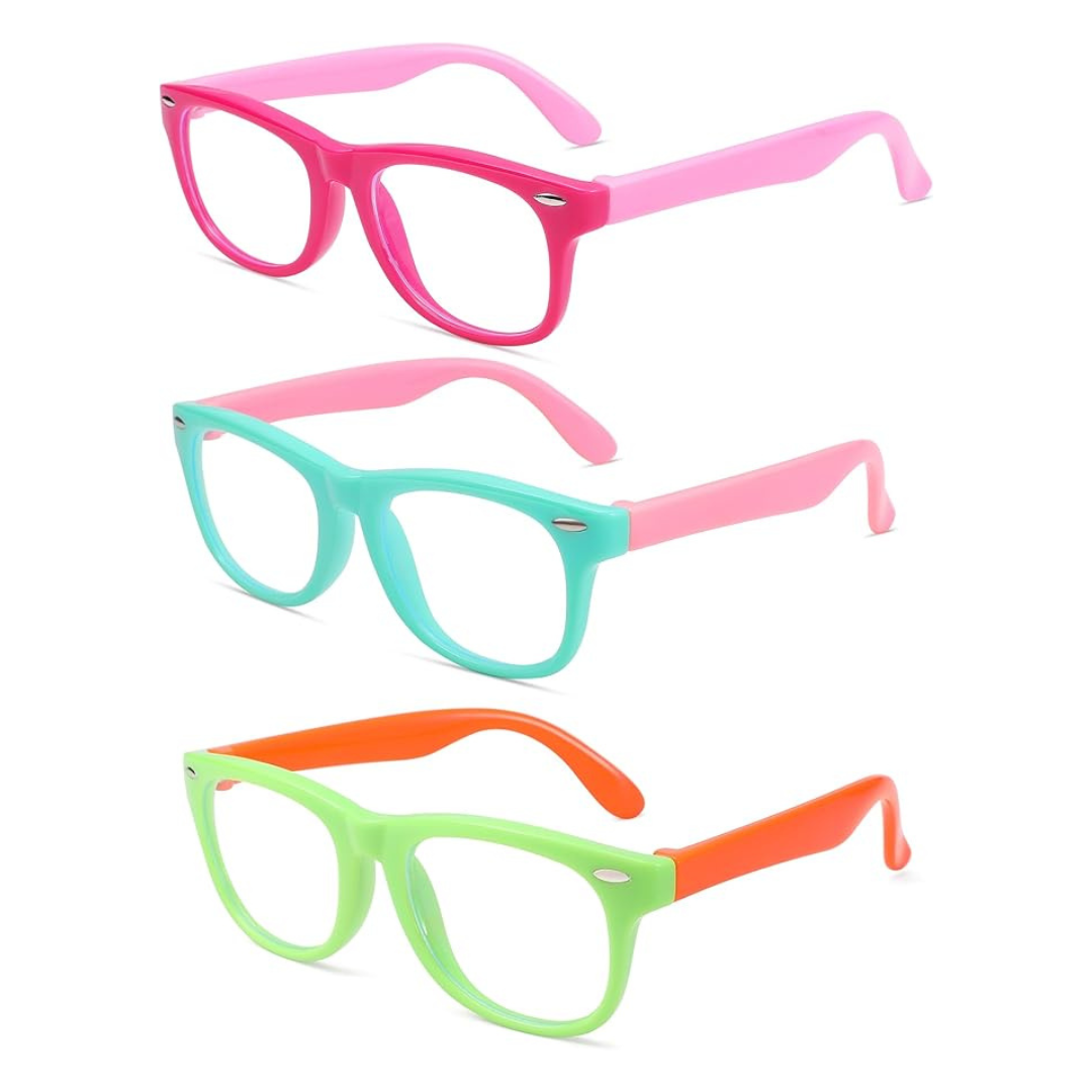 3-Pack Kids Blue Light Blocking Reading Glasses