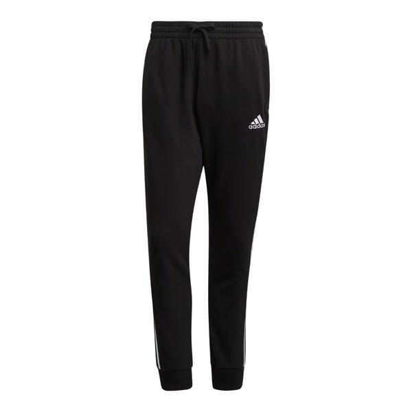 adidas Men's Essentials French Terry Tapered Cuff 3-Stripes Pants