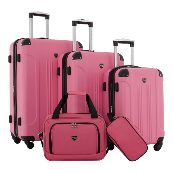 5-Piece Travelers Club Chicago Hardside Expendable Spinner Luggage Set