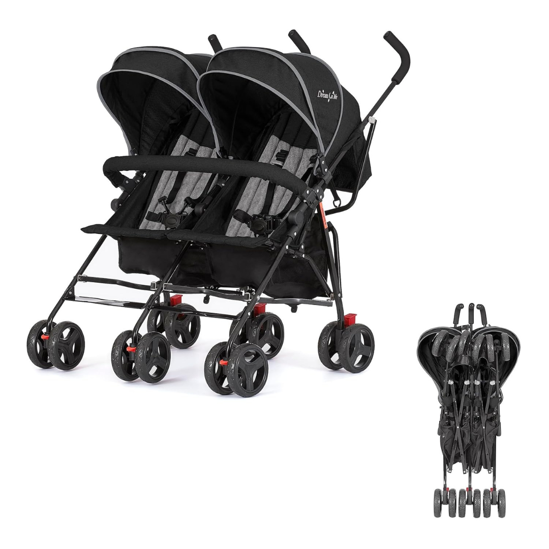 Dream On Me Volgo Lightweight Twin Umbrella Double Stroller