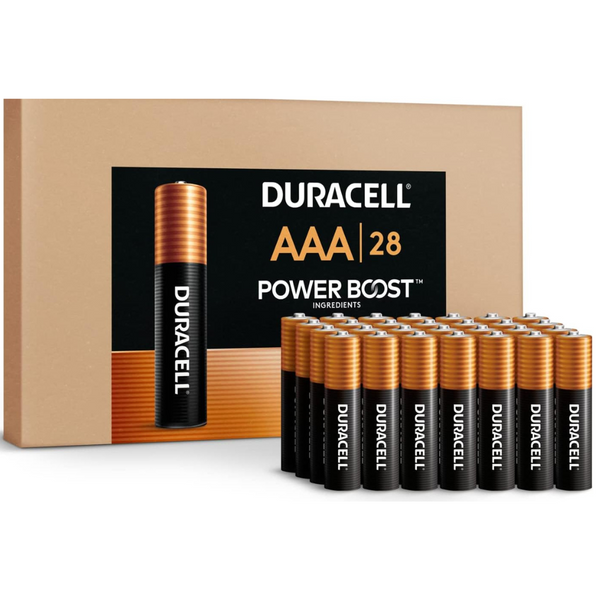 28-Count Duracell Coppertop Long-Lasting Power Alkaline AAA Batteries Pack