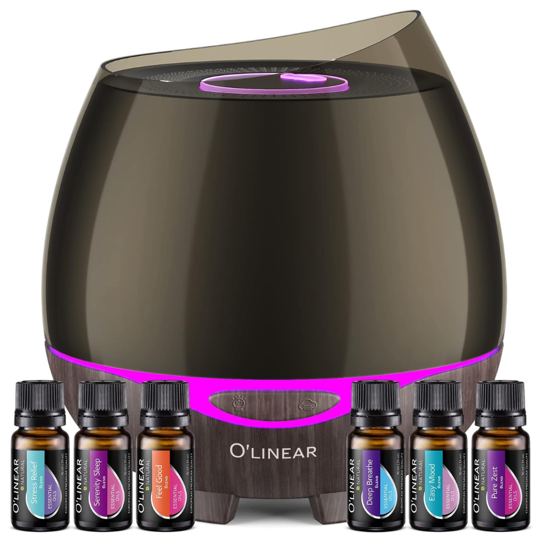 Aromatherapy Essential Oil Diffuser 300Ml With 6 Oils Blend