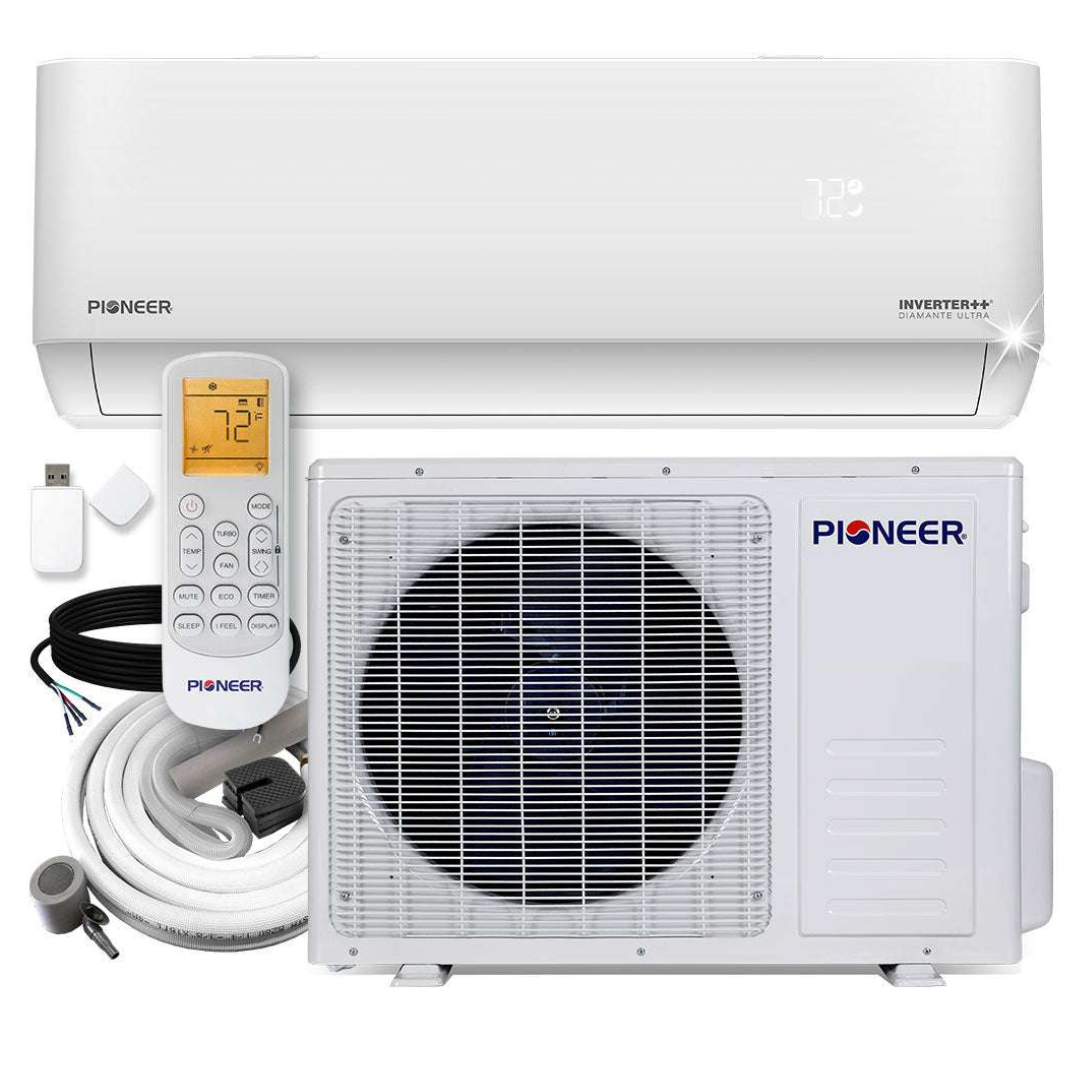 Pioneer Low-Ambient 24,000 BTU 2-Ton 20 SEER Wi-Fi Ductless Mini Split Inverter And Air Conditioner