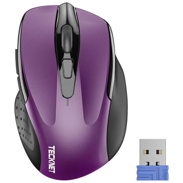 Tecknet 2.4G Ergonomic 2600 DPI Optical Wireless Mouse