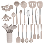 26-Piece Silicone Kitchen Stainless Steel Cooking Utensils Set