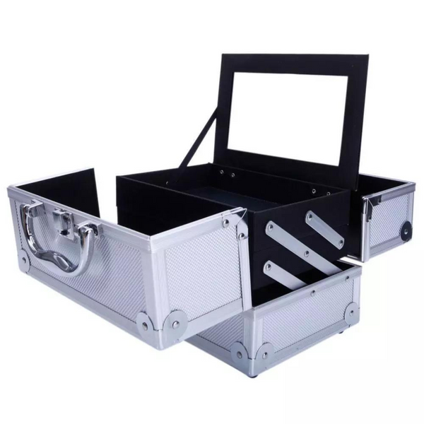 Hot Professional Travel Aluminum Makeup Train Case