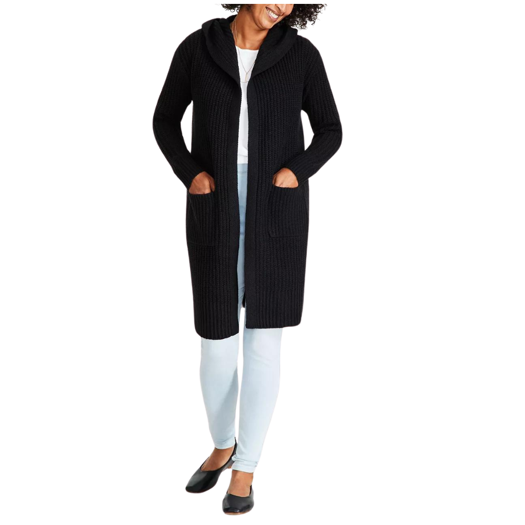 Style & Co Women's Hooded Open-Front Duster Cardigan