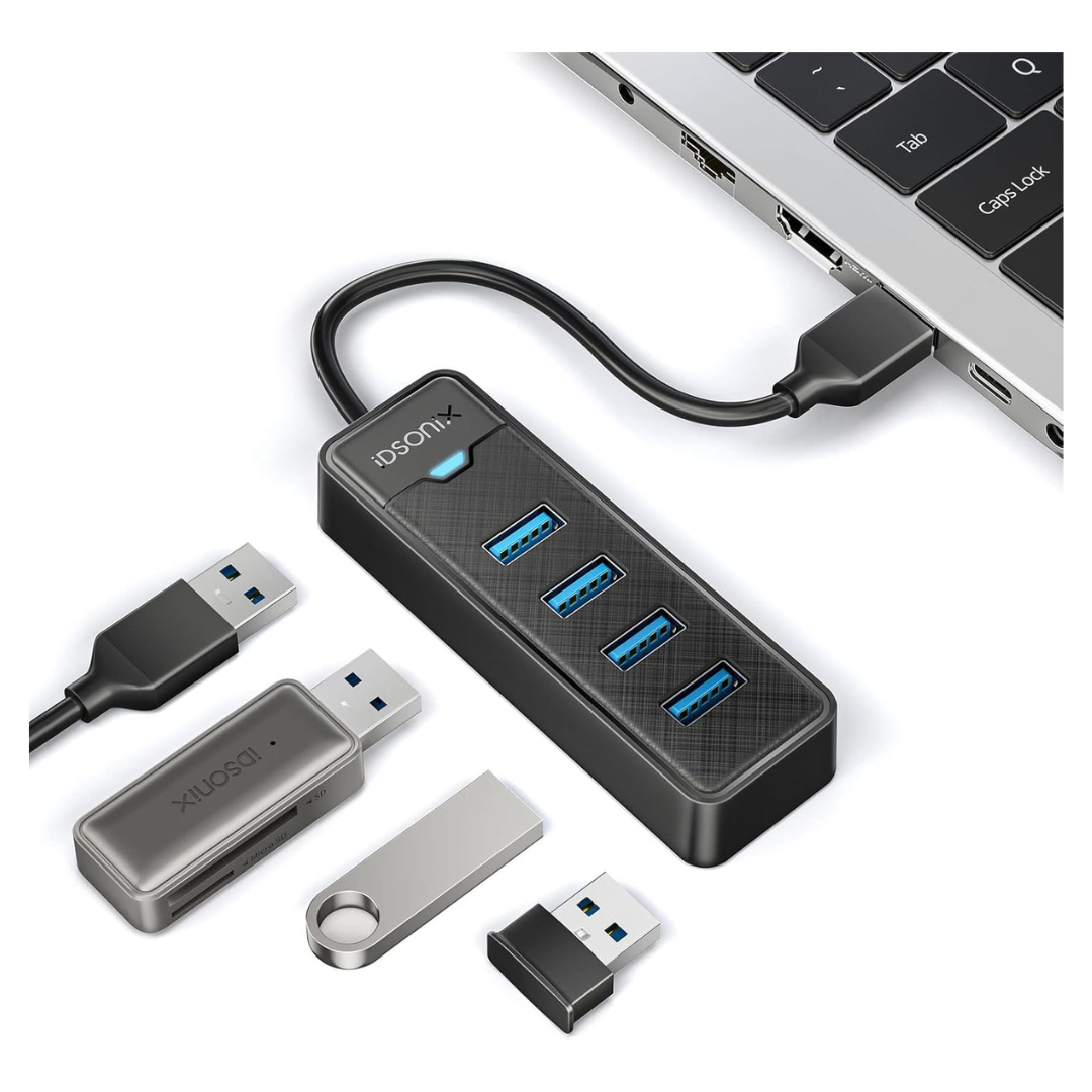 IDsonix 5Gbps 4-Port USB 3.0 Hub Adapter