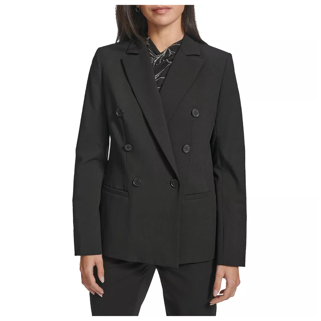 Calvin Klein Women's Peak-Lapel Double-Breasted Blazer