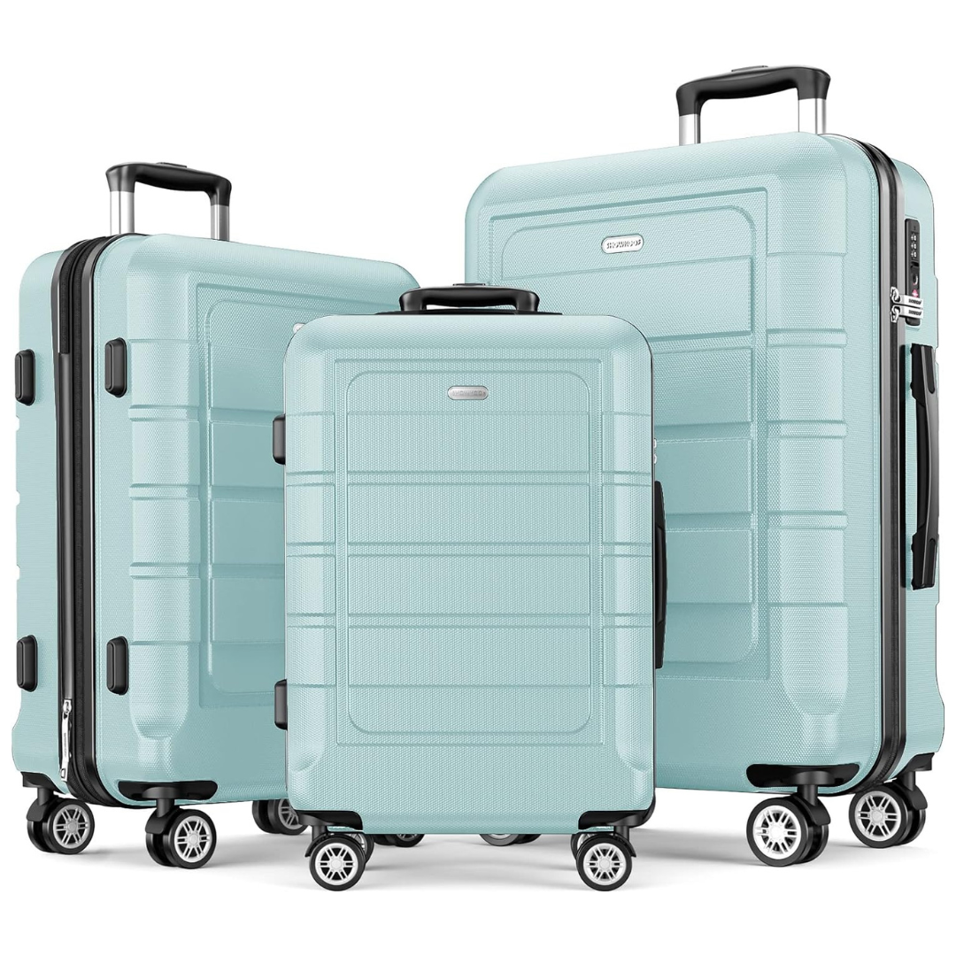 3-Piece Showkoo Double Wheels Luggage Set