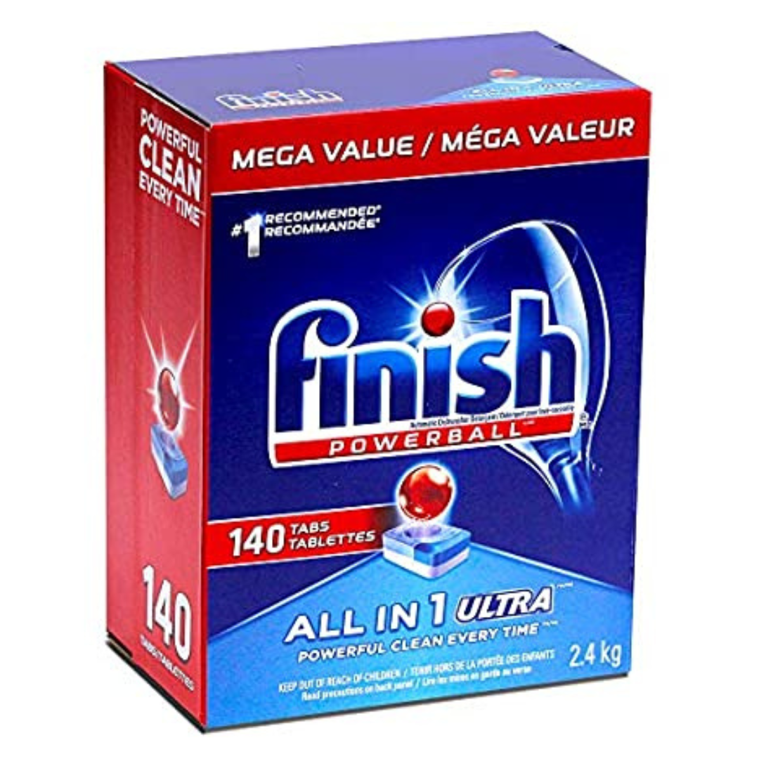 2-Pack Finish Powerball Automatic Dishwasher Detergent 140 Tabs