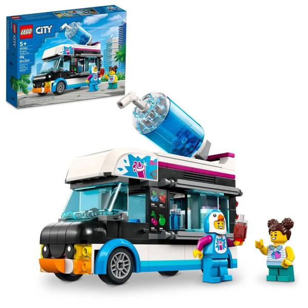 194-Piece LEGO City Penguin Slushy Van 60384 Building Set + $3 Walmart Cash