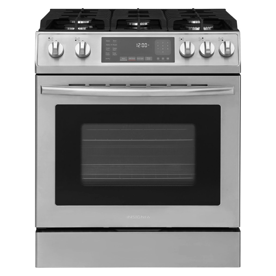 Insignia 4.8 Cu. Ft. Slide-In Gas Convection Range With Self Clean & Air Fry