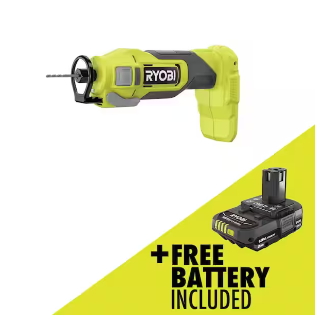 RYOBI ONE+ 18V Cordless Cut-Out Tool + Free 2.0 Ah Battery