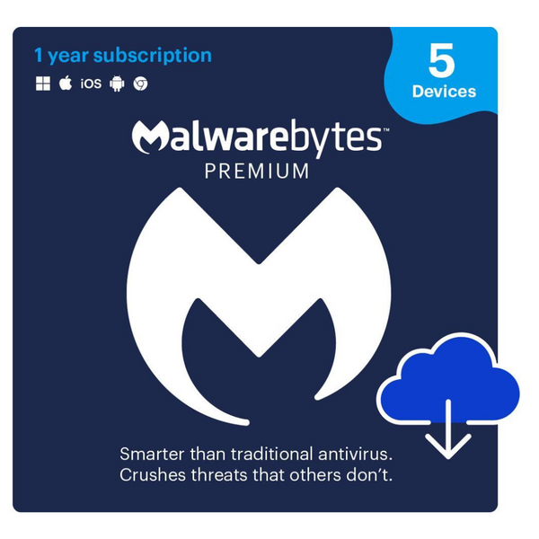 1-Year Malwarebytes Premium (5 Devices) [Download]