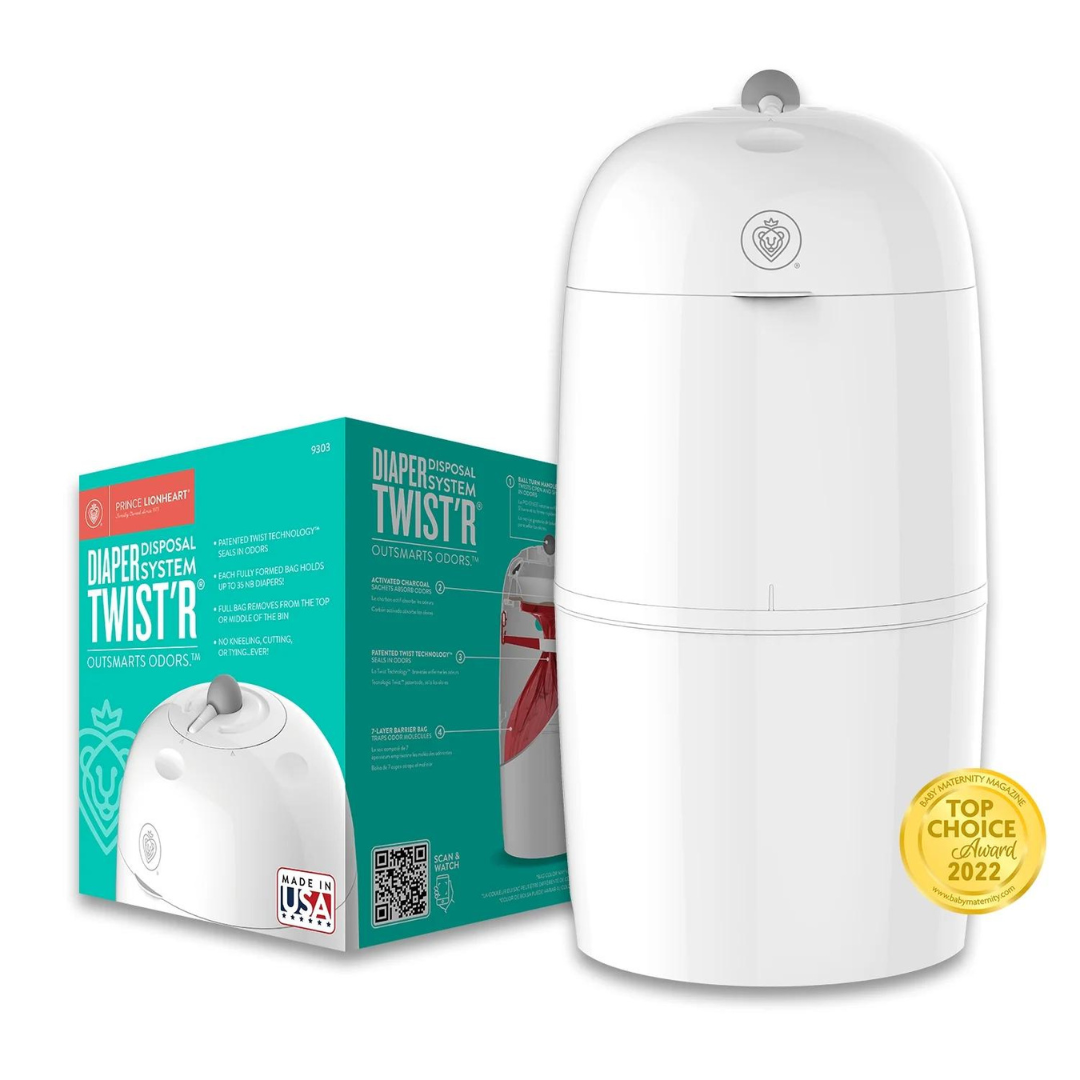 Prince Lionheart White Diaper Twist'R Diaper Pail