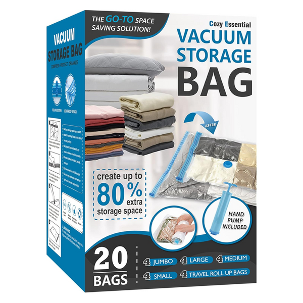 20-Pack Cozy Essential Vacuum Storage Bags