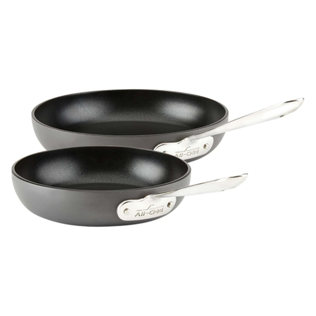 Set Of 2 All-Clad HA1 Nonstick 8" & 10" Skillets