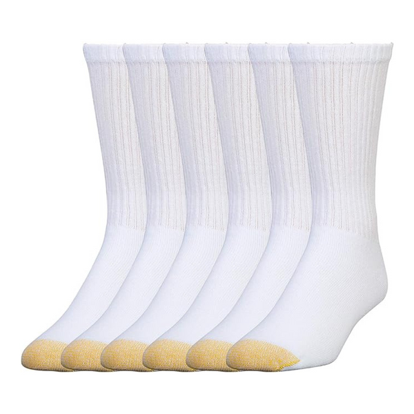 6-Pairs Goldtoe Men's Harrington Crew Socks