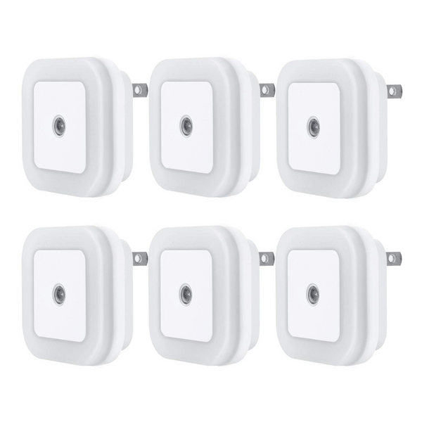 6-Pack Uigos LED Night Light Lamp With Smart Sensor Dusk To Dawn