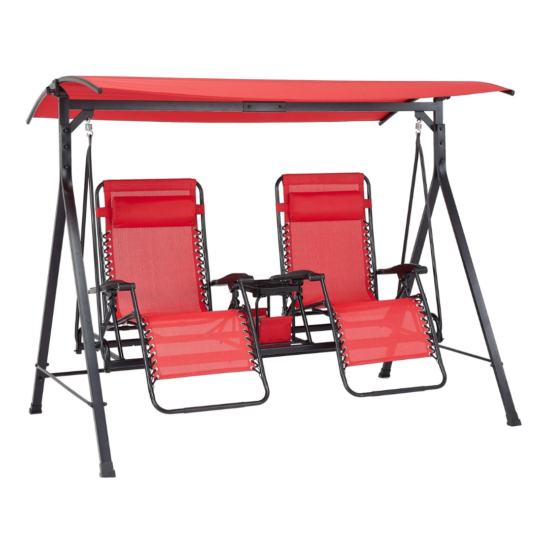 Mainstays 2-Person Zero-Gravity Steel Porch Swing