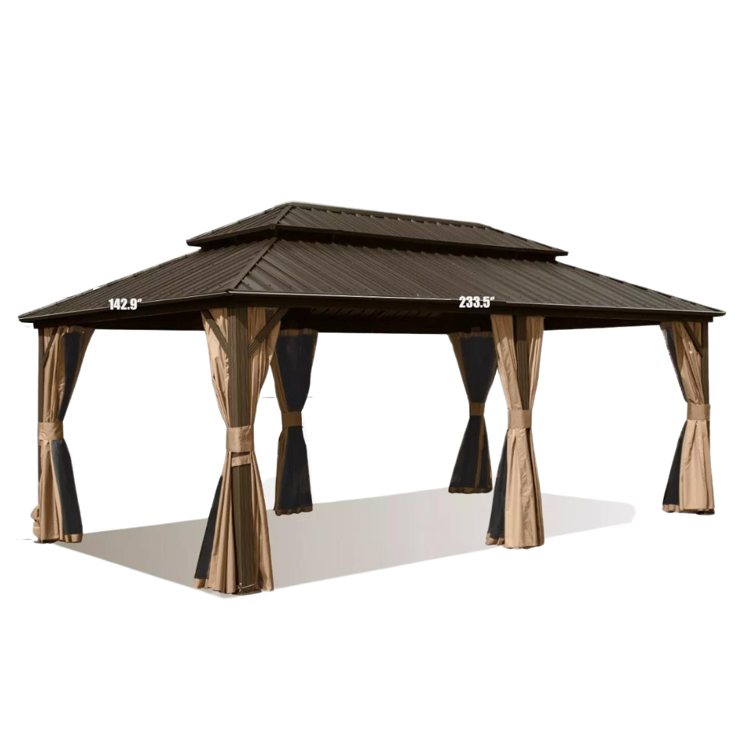 Domi 12 x 20 Hardtop Gazebo Outdoor Aluminum Gazebo