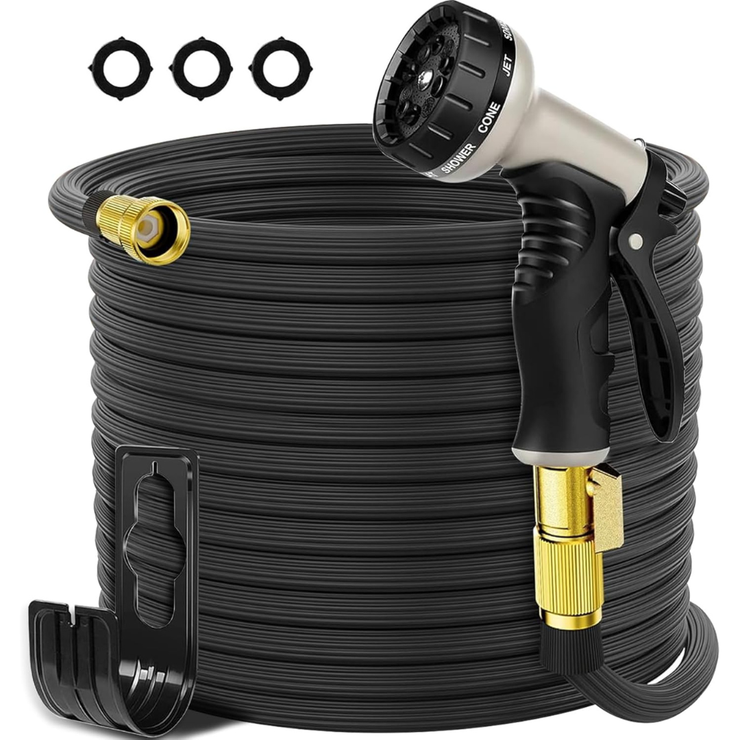 100ft Expandable Leak-Proof Water Hose With 10 Function Nozzle