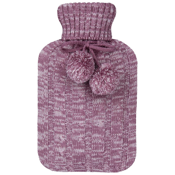 Hot Water Bottle With Knitted Cover, 2L