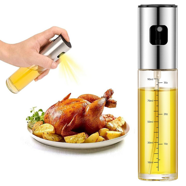 Puzmug Stainless Steel Cooking Oil Spray Bottle, 105ml