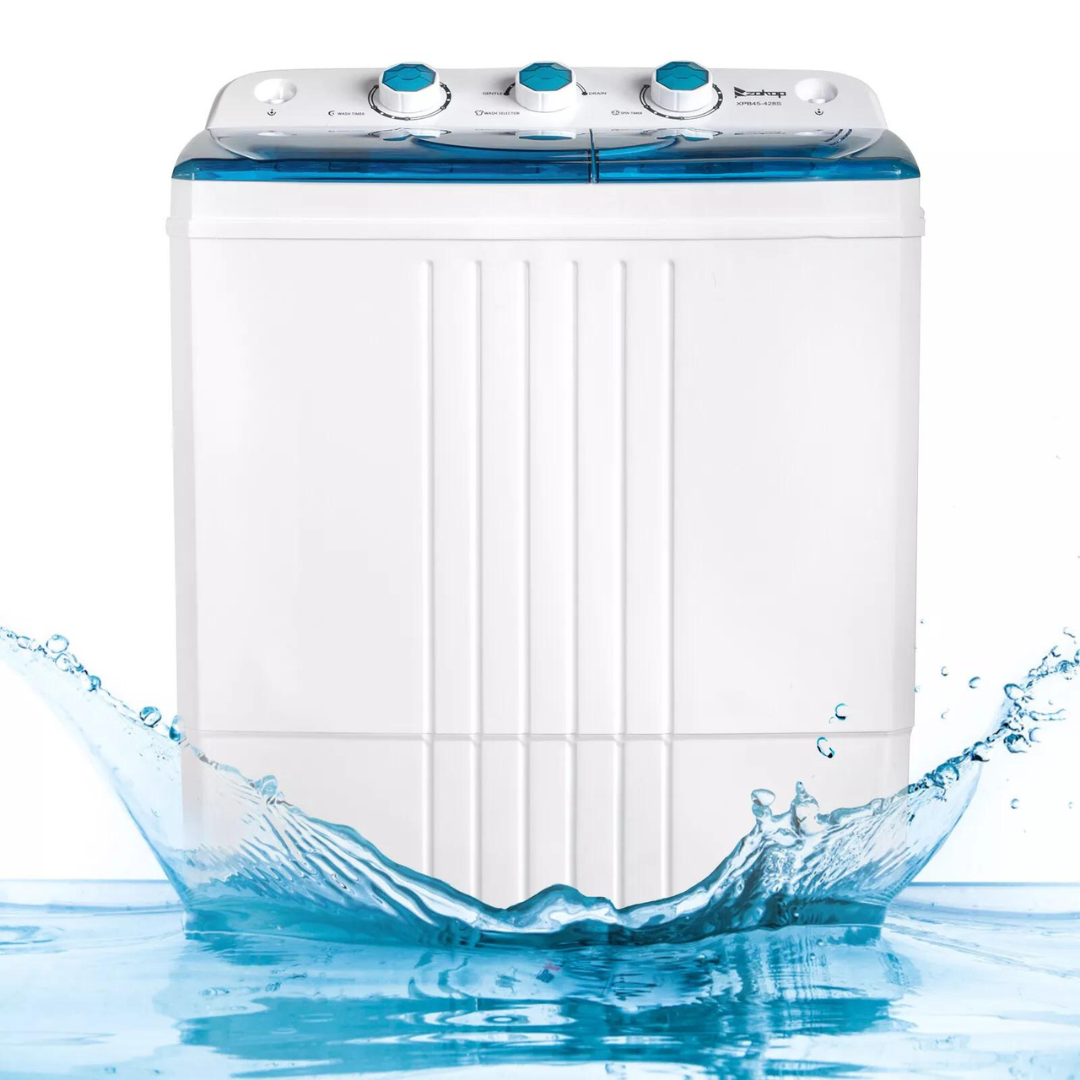 Portable Mini Compact Twin Tub Washing Machine, 20 Lbs