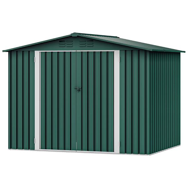 8ft x 6ft Metal Outdoor Heavy-Duty Storage Shed