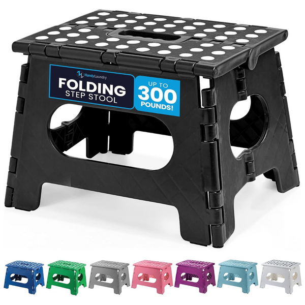 Handy Laundry 9" Folding Step Stool With One Flip