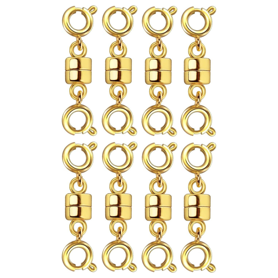 Golden Double Magnetic Necklace Clasps and Closure