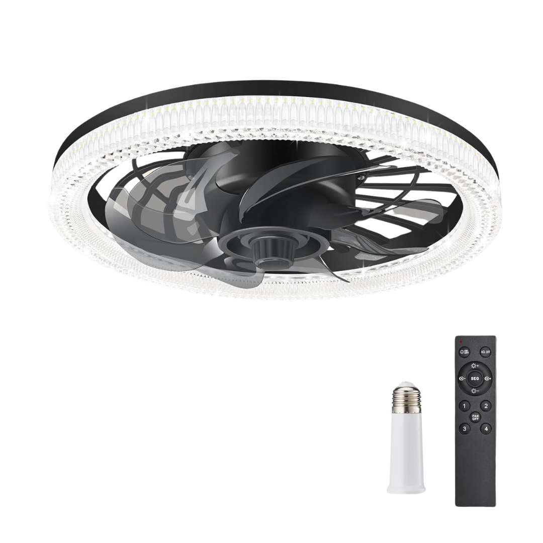 Dimmable Socket Modern Flush Mount Ceiling Fans