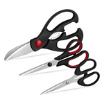 3-Pack QtoiKce Stainless Steel Sharp Kitchen Scissors Set