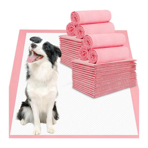 50-Count BinetGo Pink Disposable Pee Pads For Dogs