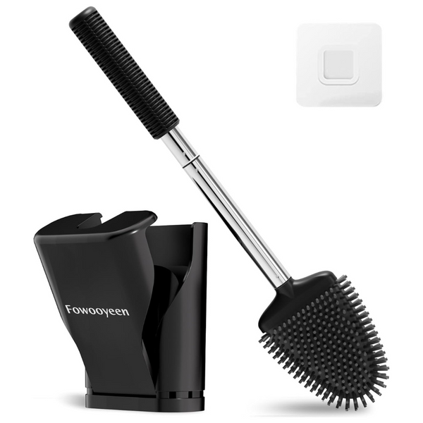 Fowooyeen Silicone Automatic Toilet Brush & Holder Set